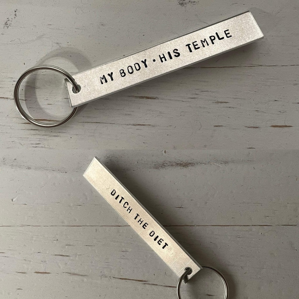 Engraved Keychains: My Body, His Temple - Picture 2 of 3